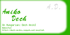 aniko dech business card